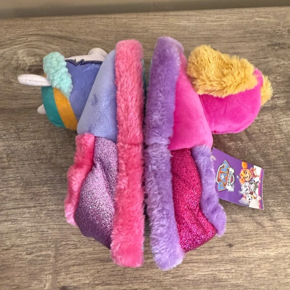 Nickelodeon Paw Patrol Plush & Slippers Kids Sz 11/12 Pink Purple Skye Everest